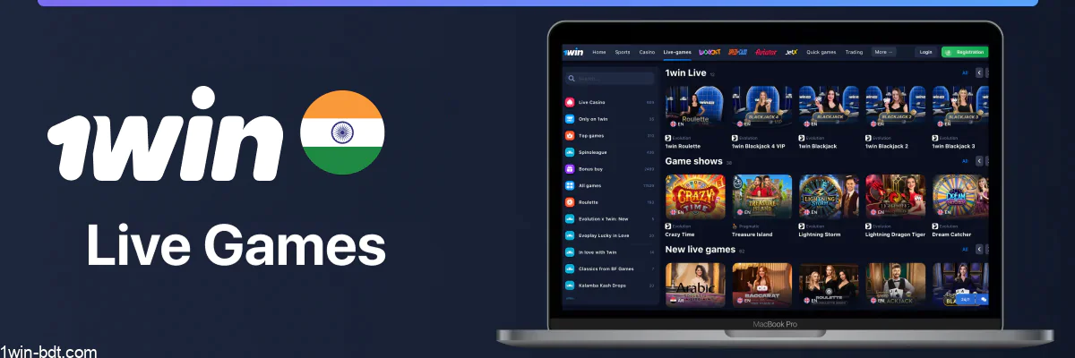 1win live casino games
